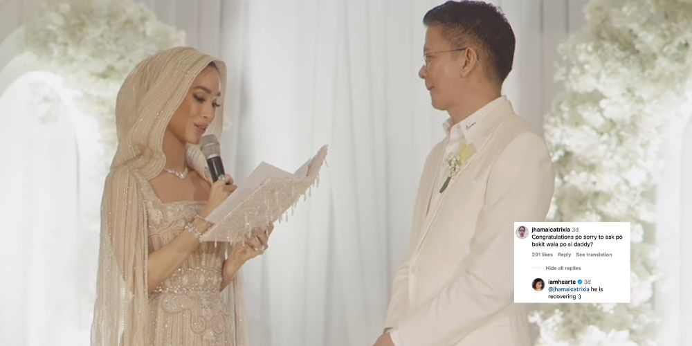 Heart Evangelista explains father's absence at vow renewal with Chiz Escudero: 'He is recovering'