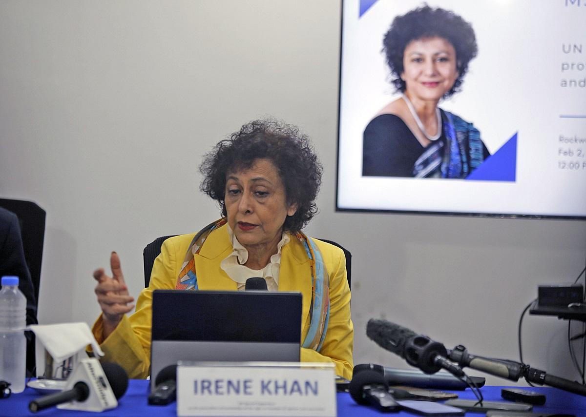 Irene Khan, NTF-ELCAC, human rights
