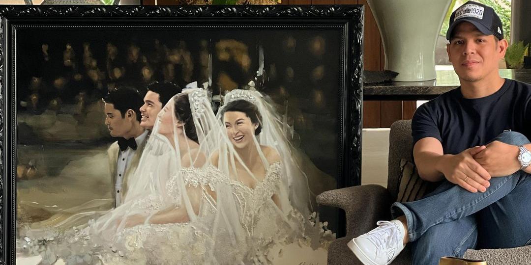 Dingdong Dantes and Marian Rivera receive ‘timeless’ painting of wedding day