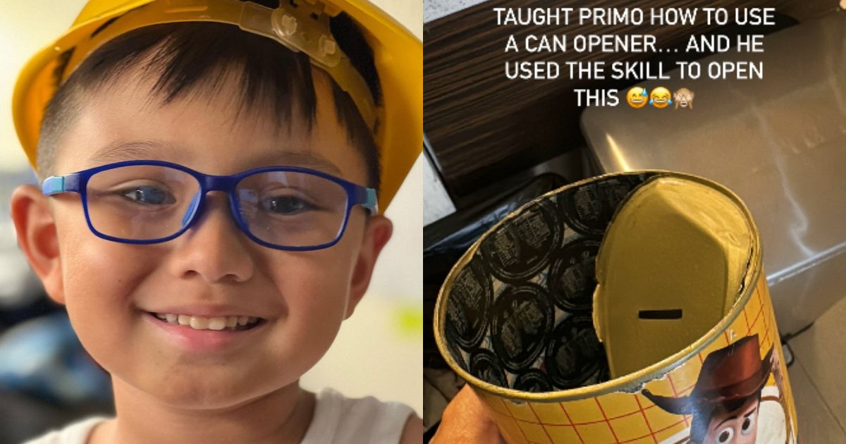 Iya Villania is amused after son Primo he used his can-opening skill to open a coin bank