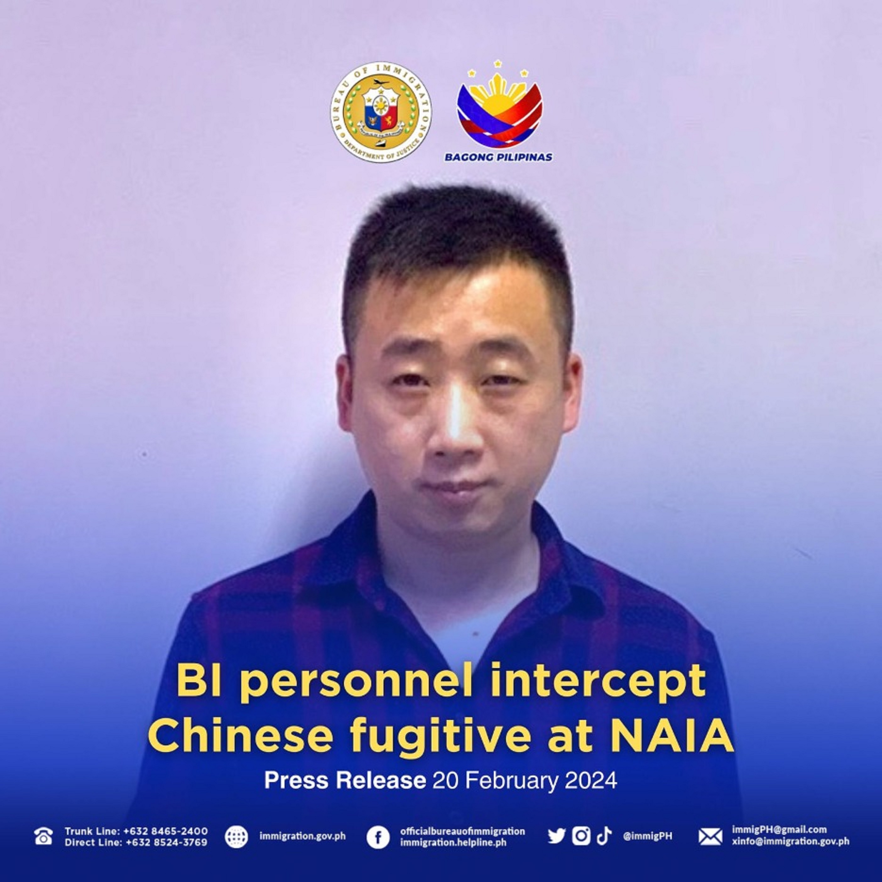 Chinese fugitive nabbed at NAIA | GMA News Online