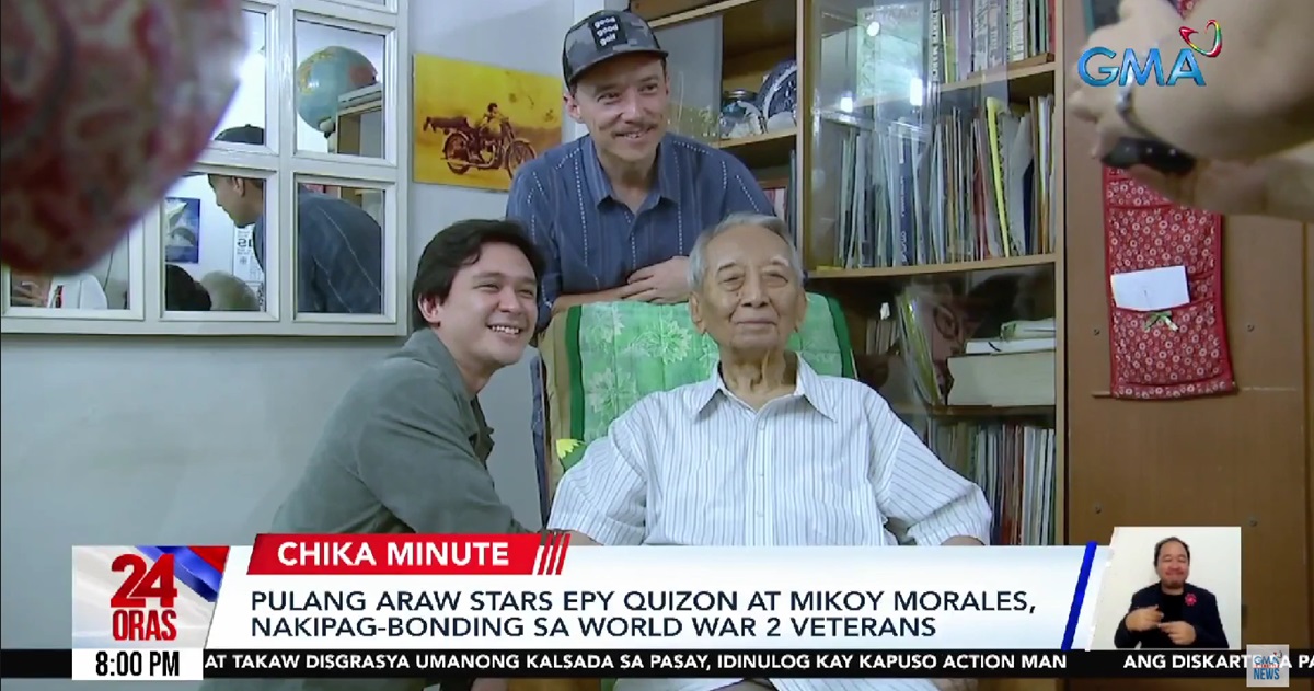 ‘Pulang Araw’ stars Epy Quizon, Mikoy Morales meet World War II veteran