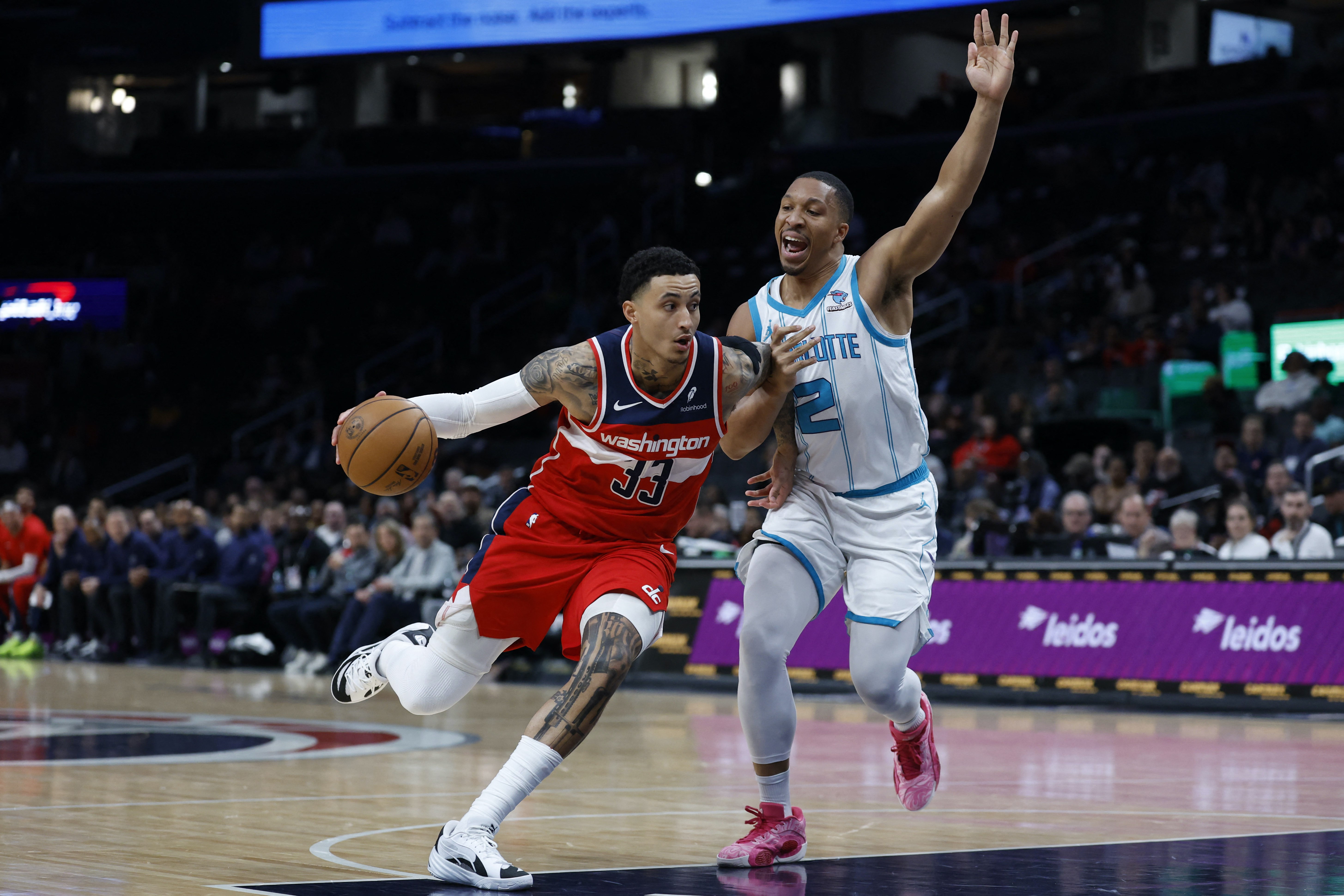 Kyle Kuzma Wizards vs Hornets NBA