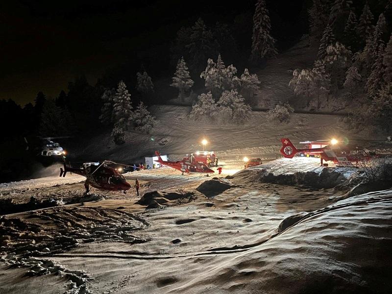 Helicopters search for skier in Switzerland as five others found dead