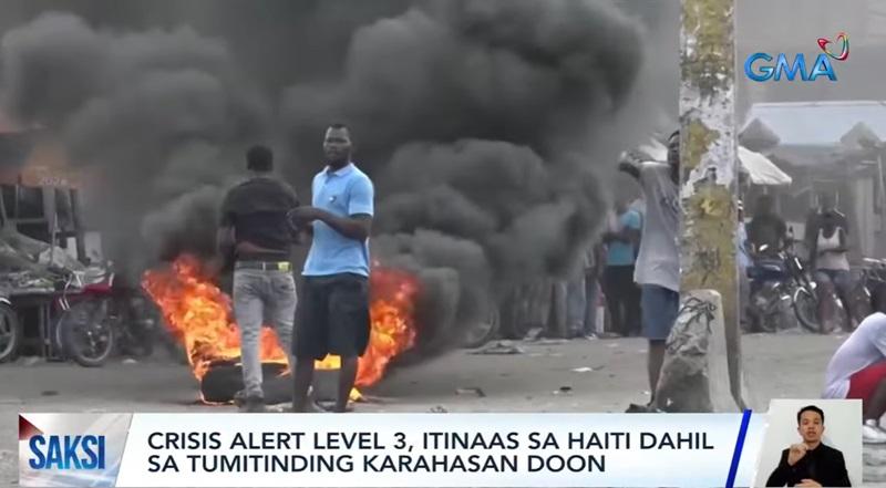 DFA raises Haiti situation to Crisis Alert Level 3