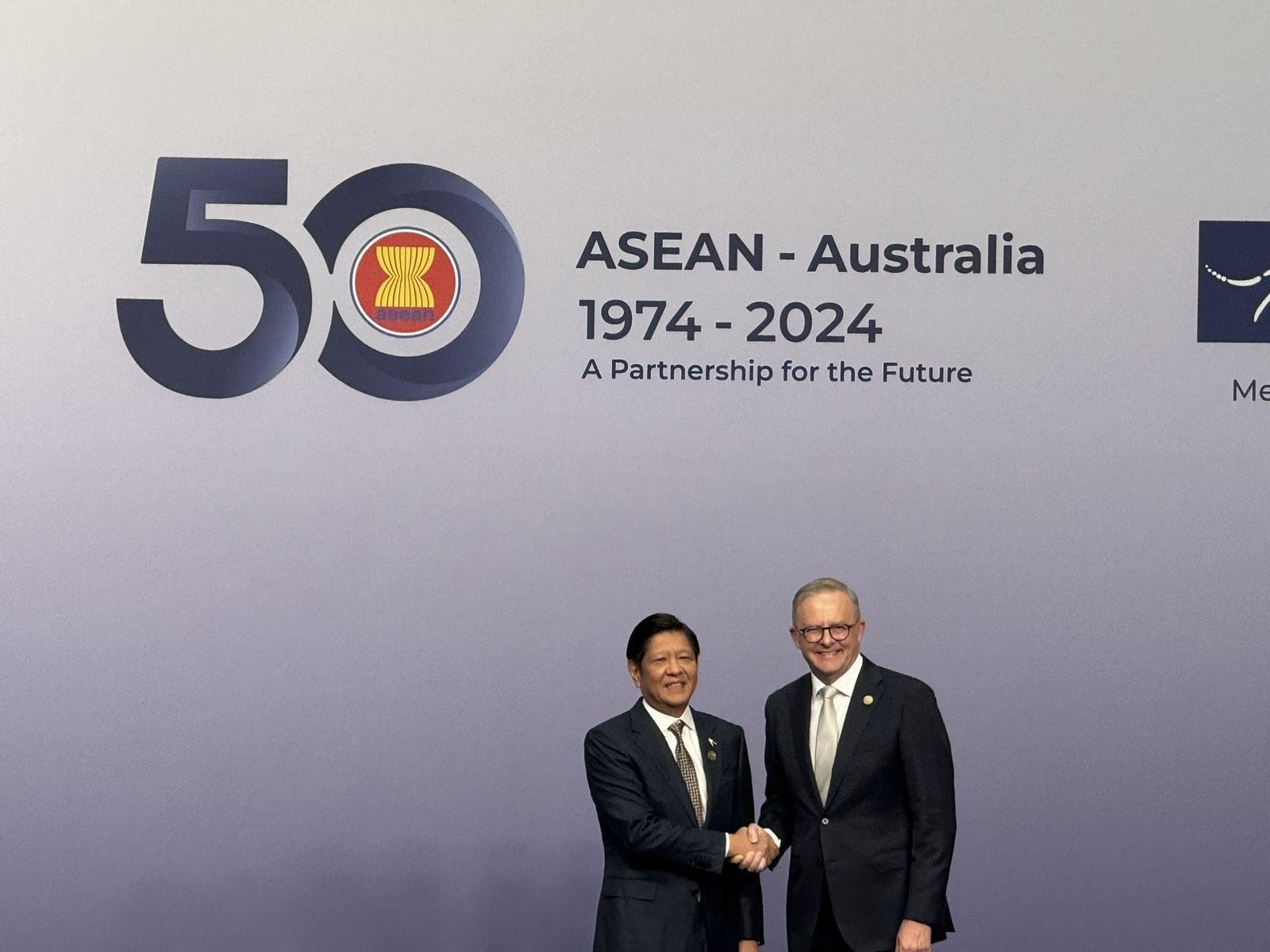 Marcos arrives at ASEAN-Australia Special Summit welcome ceremony