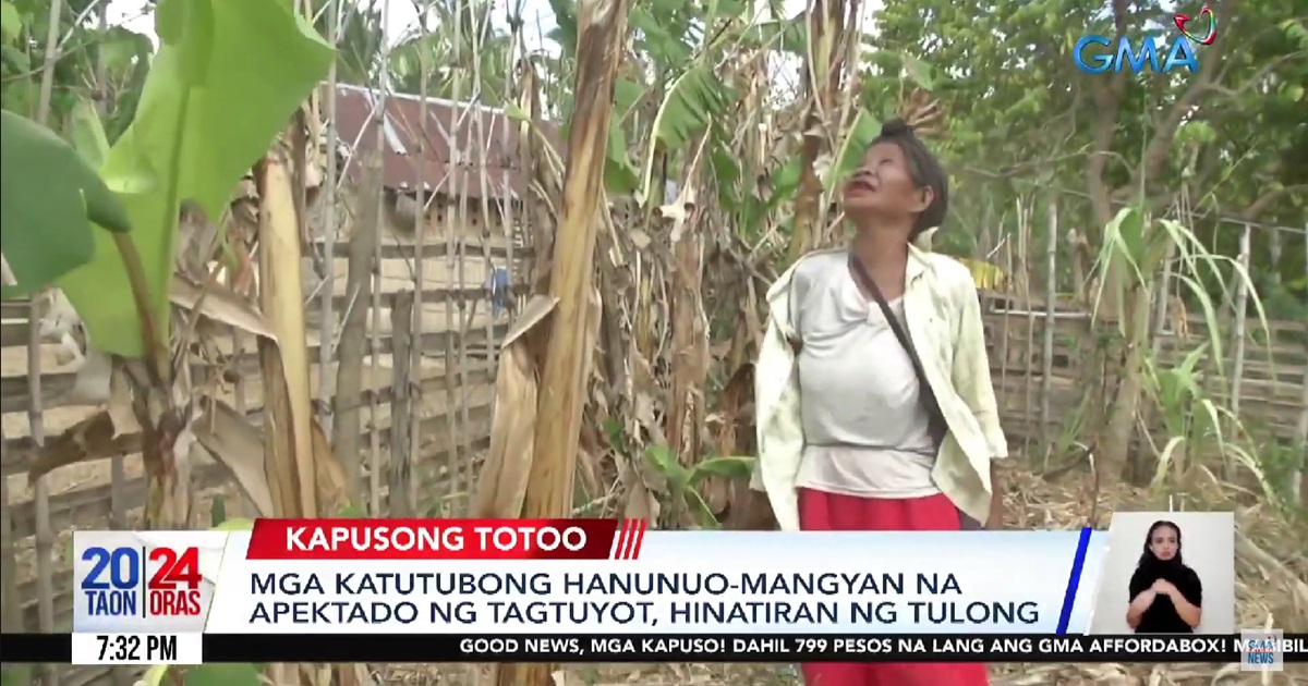 Hanunuo-Mangyan people affected by drought in Oriental Mindoro receive help from GMA Kapuso Foundation