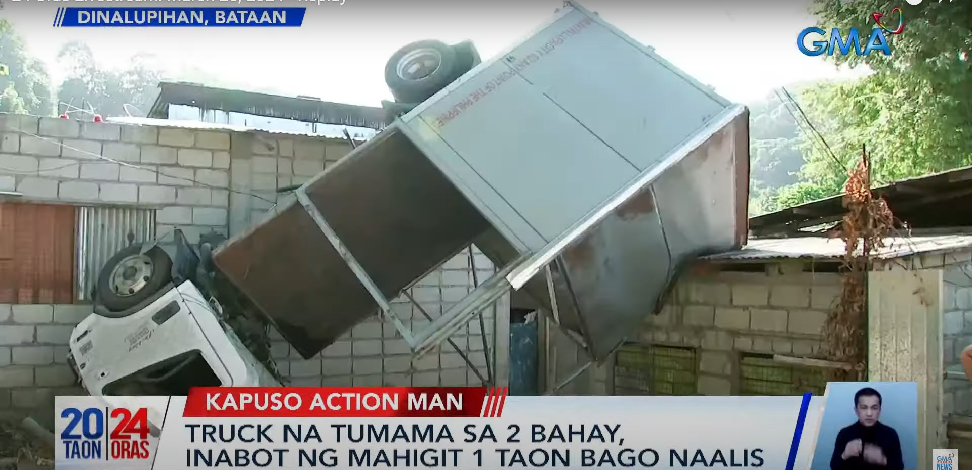 After a year of worry, Dinalupihan residents get truck on top of their houses removed