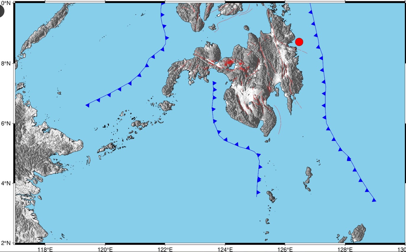 A 5.3 magnitude earthquake strikes Marihataj, Surigao del Sur
