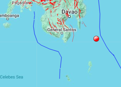 Magnitude 6.1 earthquake strikes off Davao Oriental