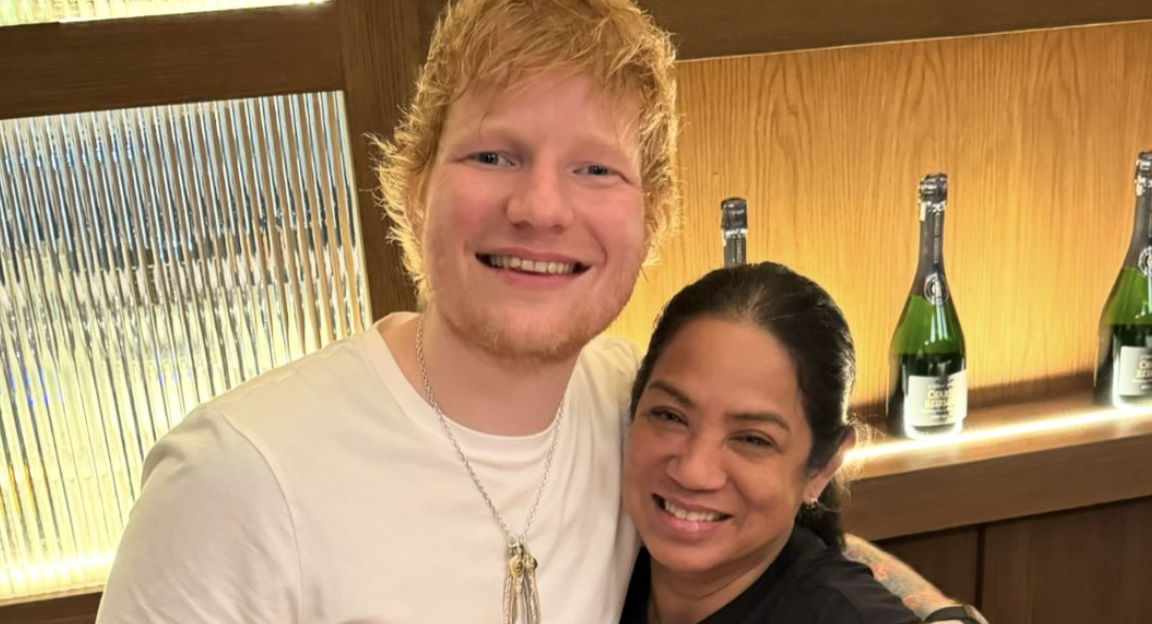 Ed Sheeran gets a taste of Filipino food with Margarita Fores