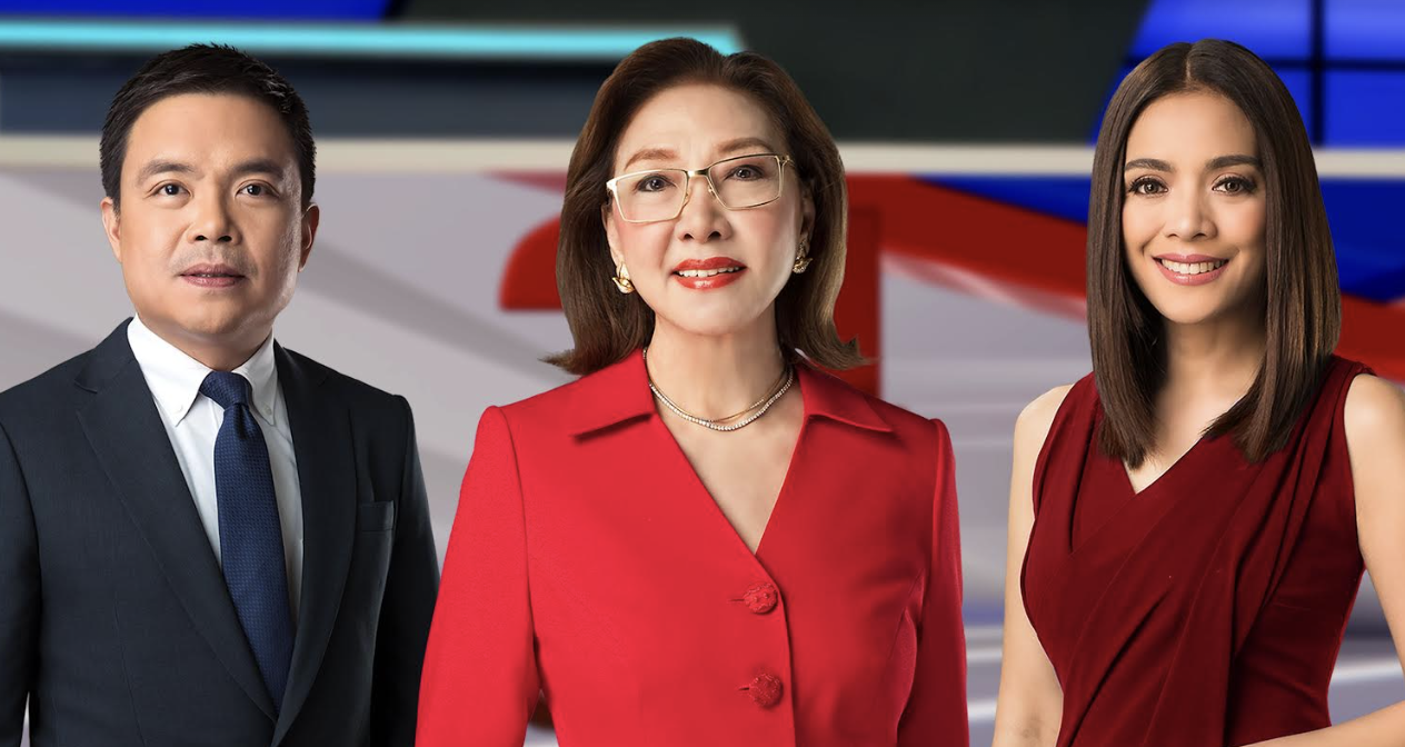 24 Oras Main Anchors Emil Sumangil, Mel Tiangco & Vicky Morales