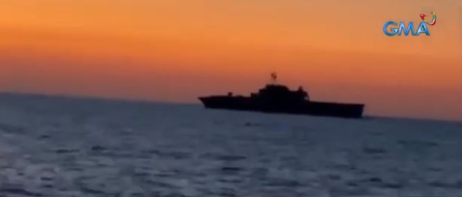 US Navy ship spotted near Palawan high seas