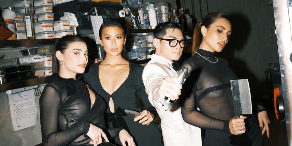 Michelle Dee, Rhian Ramos, Max Collins slay in matching black outfits for Chris Nick’s party