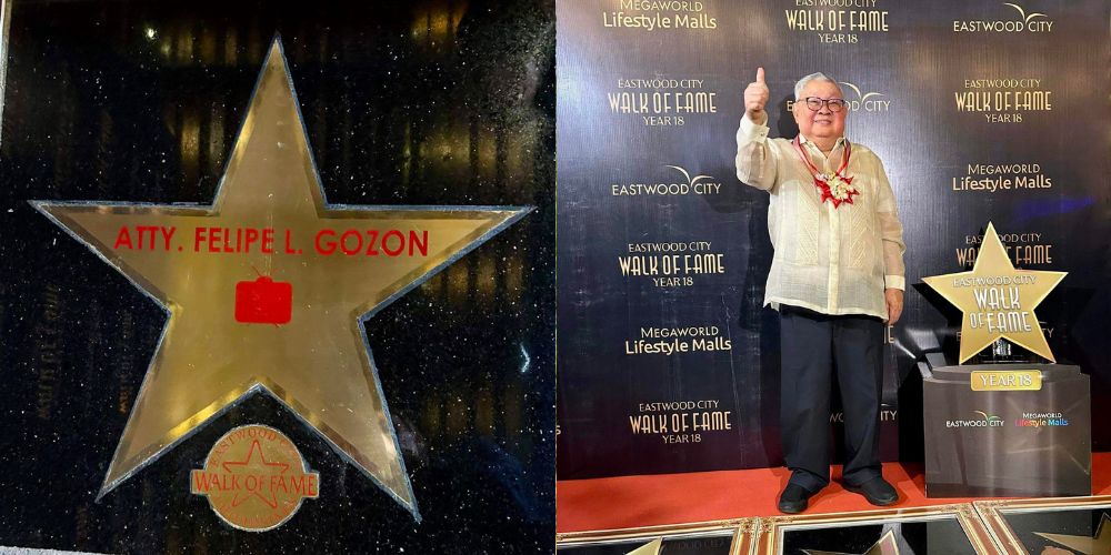 Felipe L. Gozon lead Kapuso personalities in receiving Walk of Fame PH stars