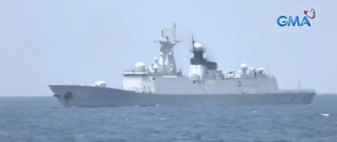 Chinese Navy ship shadows PH vessels en route to Pag-asa Island
