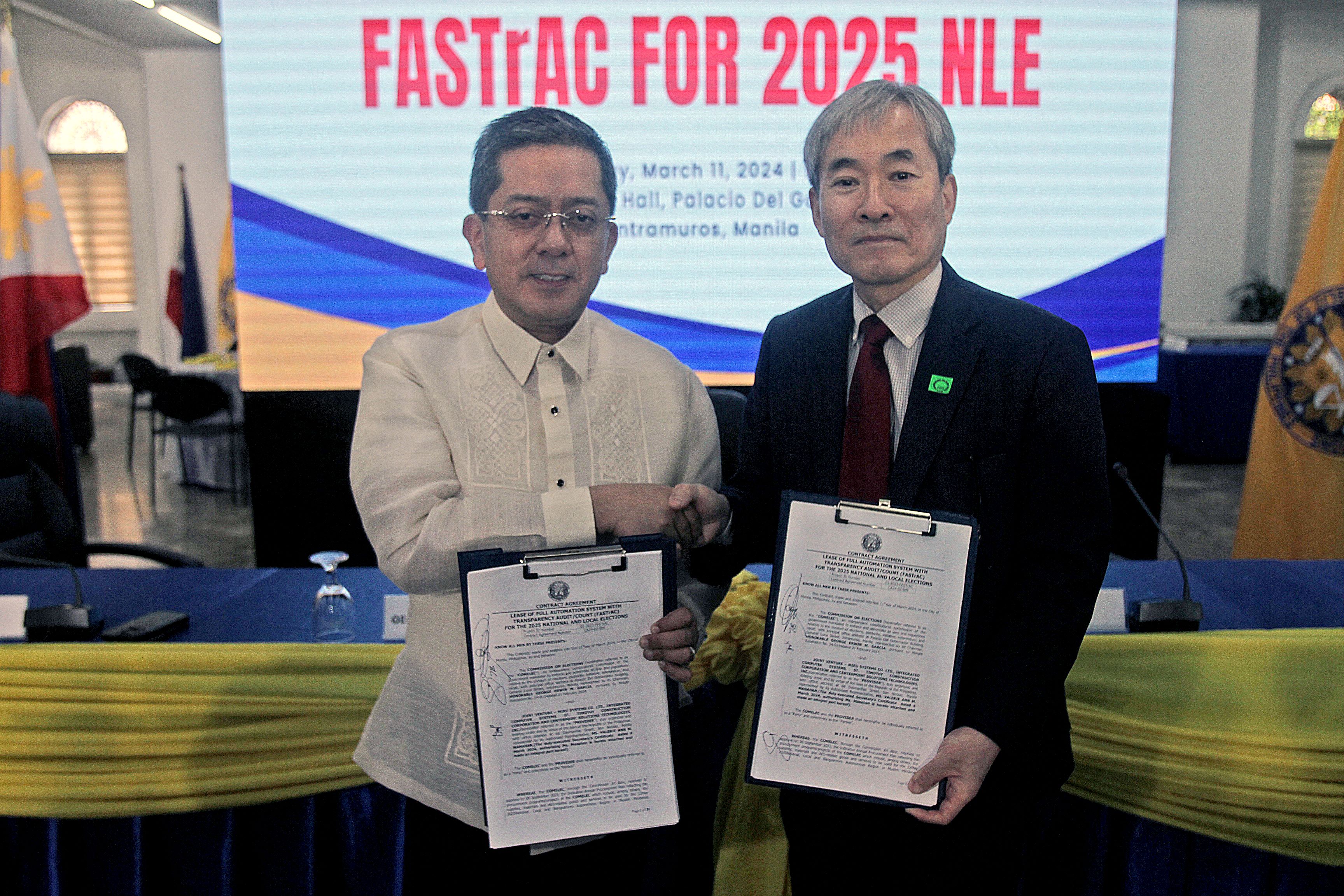 Comelec, Miru ink contract for 2025 automated poll system
