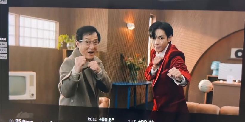 BTS' V shares adorable behind-the-scenes clip from TVC shoot with Jackie Chan