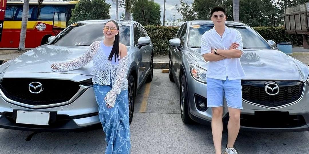 Mikee Quintos and Paul Salas flex matching cars