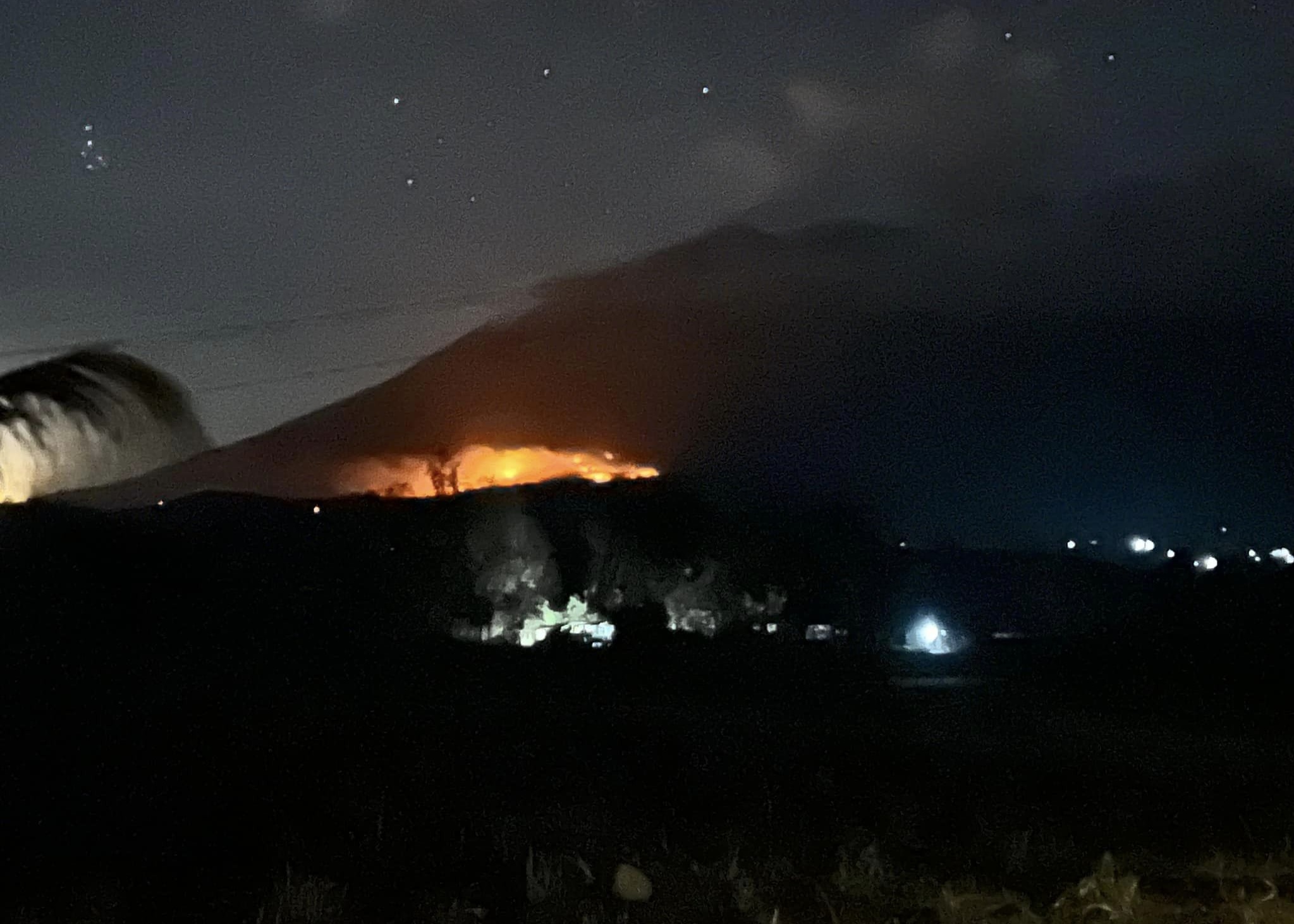 A wildfire broke out reportedly at the foot of Mount Kanlaon