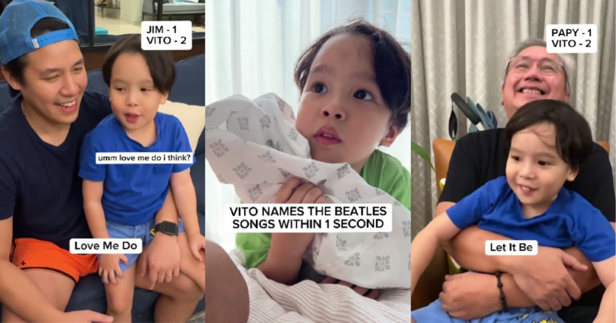 Saab Magalona’s son Vito names The Beatles songs after hearing them for just 1 second