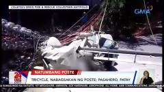 Pasahero, patay nang mabagsakan ng poste ang sinasakyang tricycle sa Antipolo; driver sugatan thumbnail