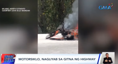 Motorsiklo, nagliyab sa highway matapos mag-overheat umano sa North Cotabato thumbnail
