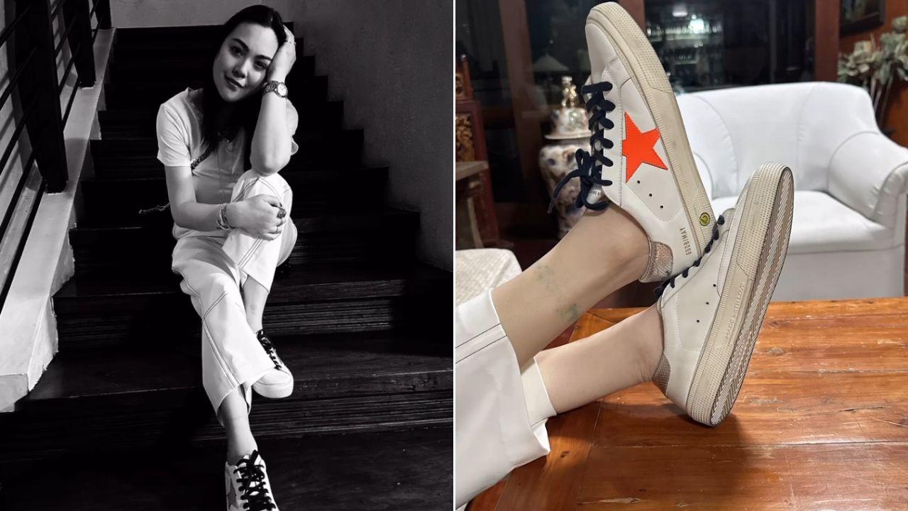 Claudine Barretto receives shoes from Yasser Marta