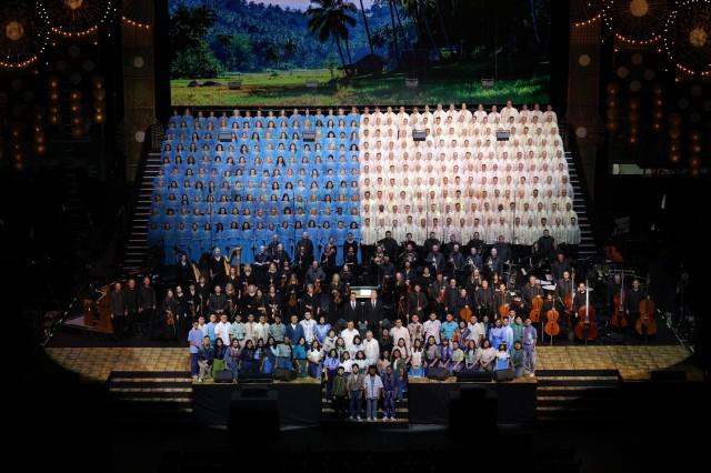 The Tabernacle Choir and Orchestra at Temple Square, along with the Choir presidency, Philippines Area Presidency of The Church of Jesus Christ of Latter-day Saints and youth performers at the Mall of Asia Arena on Wednesday, February 28, 2024.
