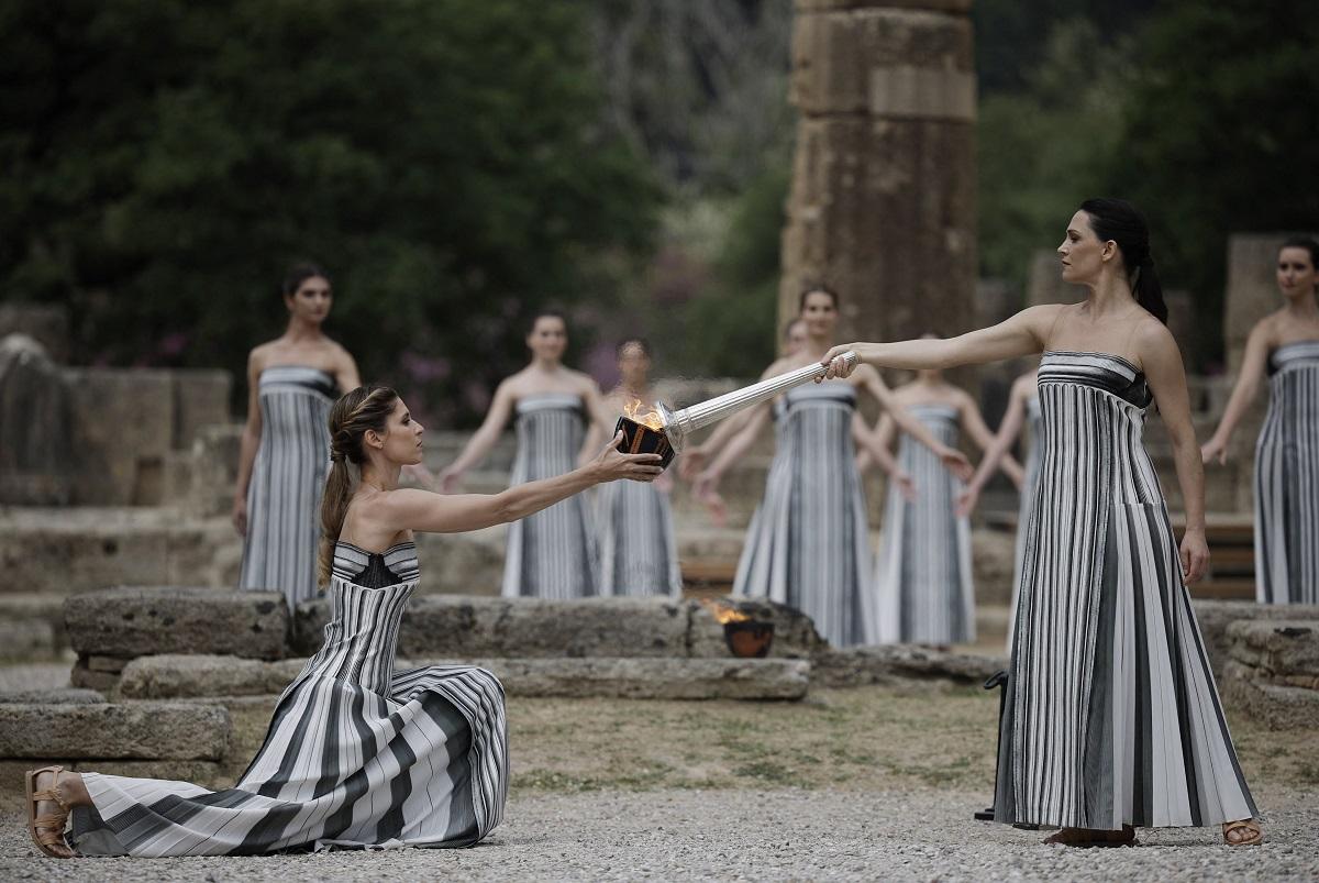 Paris 2024 Olympics torch lit in ancient Olympia