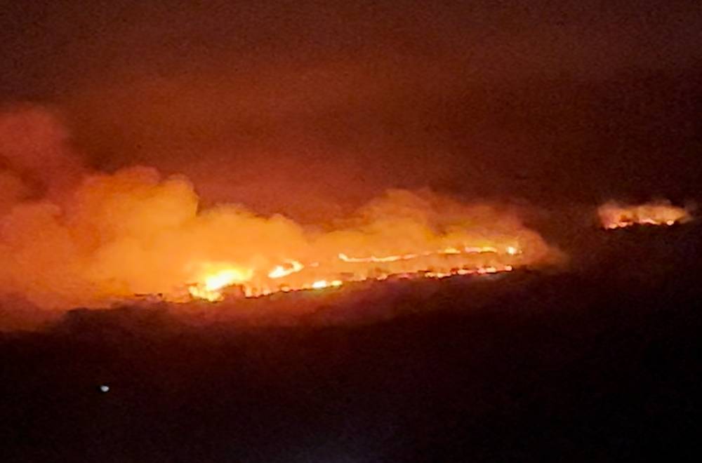 Residents near Mt. Arayat in Pampanga were alarmed upon seeing a portion of the mountain ablaze 