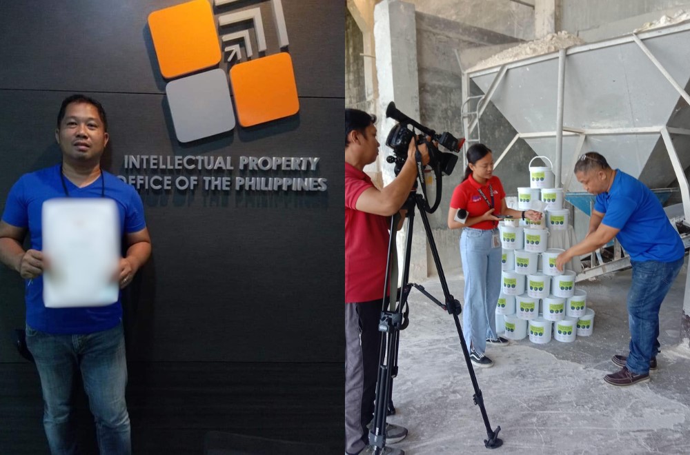 Engineer Dexter De Castro from Naga City made a thermal insulating powder that can be applied as coating or paint, which can reduce indoor temperature