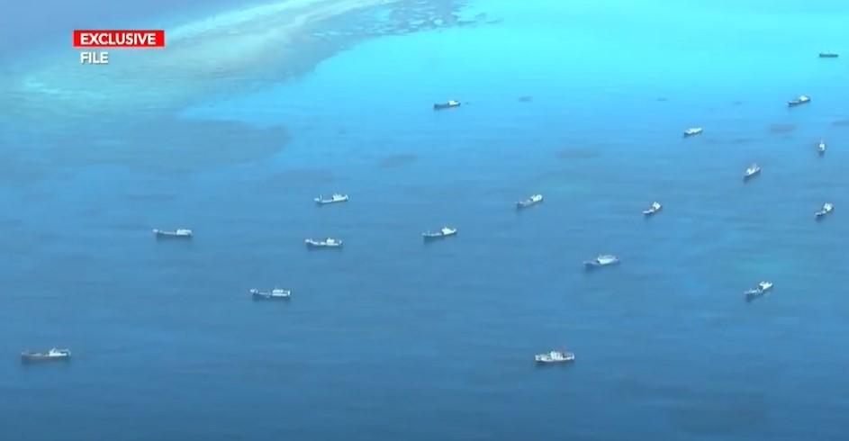 A total of 55 Chinese vessels were monitored in different features in the West Philippine Sea