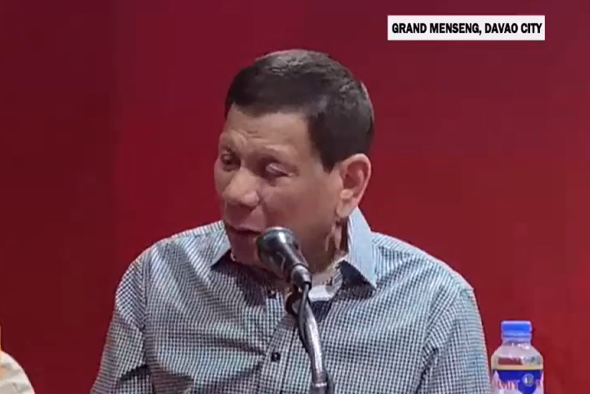 Duterte tells of status quo in West Philippine Sea: No movement, no construction materials