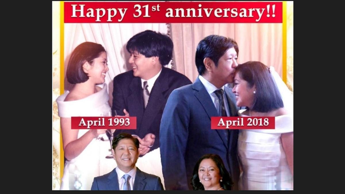 Bongbong, Liza Marcos mark 31st wedding anniversary