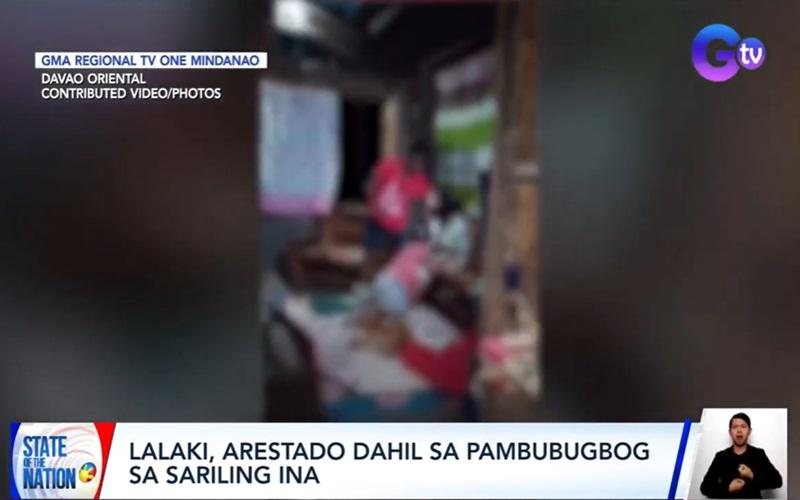 Man in Davao Oriental arrested for beating up his own mother