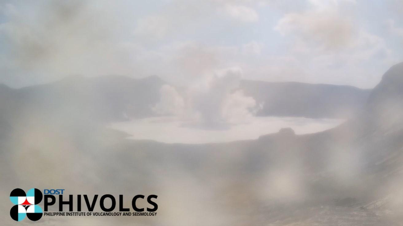 PHIVOLCS reports phreatic eruptions at Taal Volcano