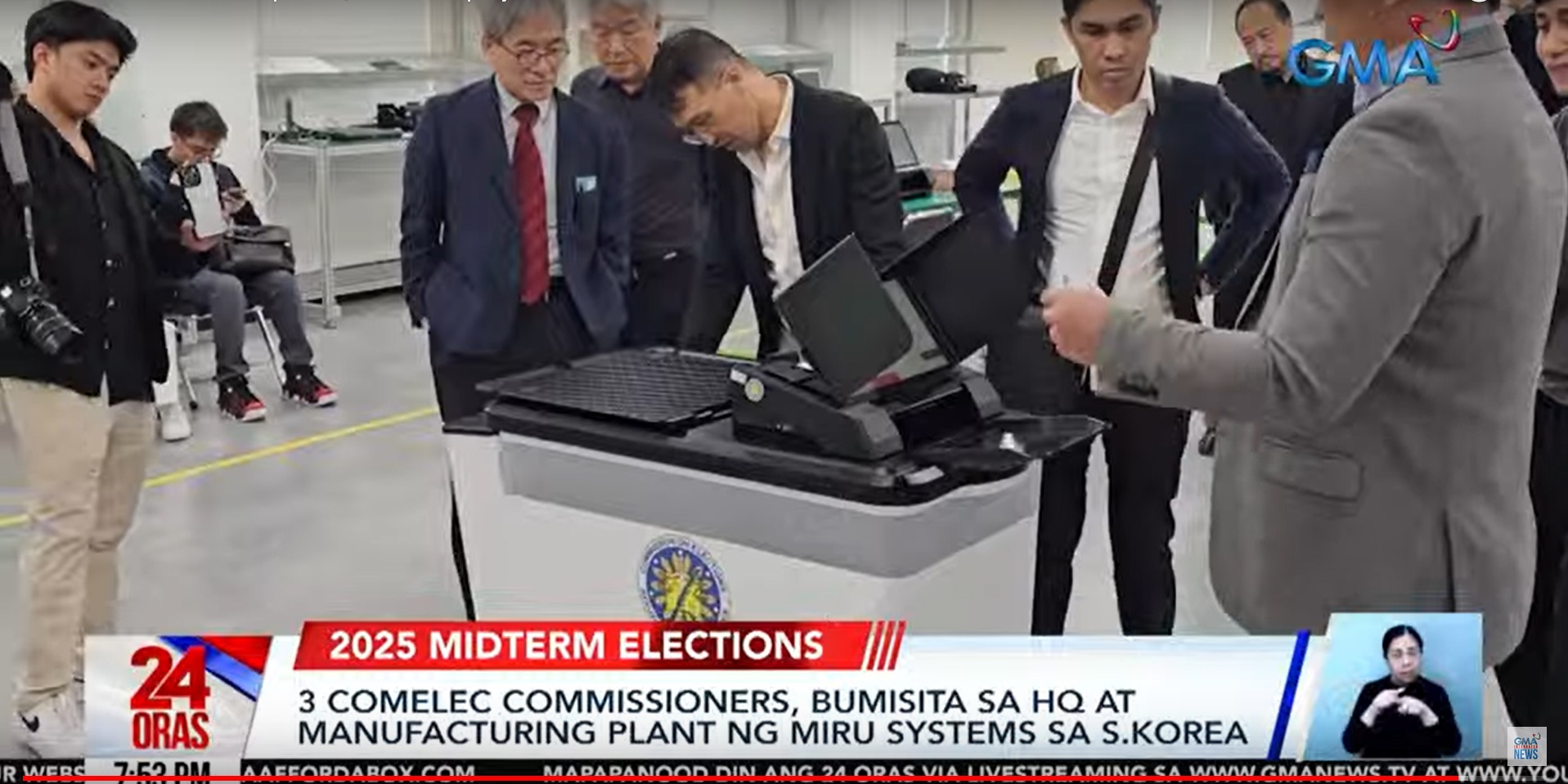 3 Comelec officials inspect counting machine plant in Korea