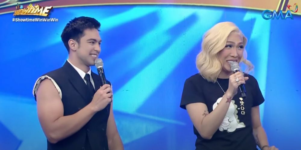 Derrick Monasterio when teased ‘It’s Showtime’ hosts to guest on ‘EXpecially For You:’ ‘Ay, may girlfriend po ako eh’