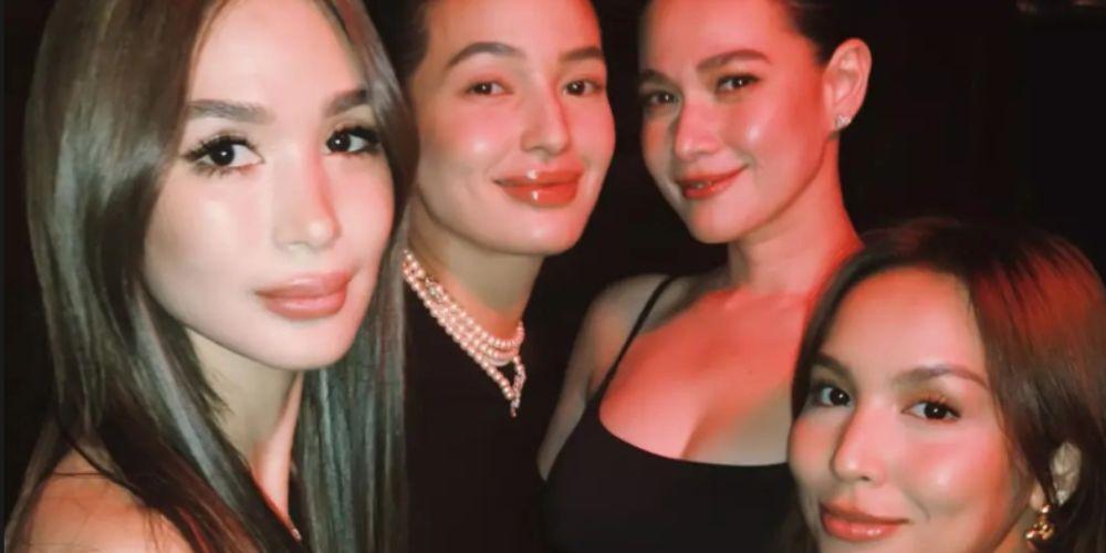 Heart Evangelista, Bea Alonzo, Sarah Lahbati, and Kyline Alcantara go on a girls’ night out at Marina Summers’ homecoming show