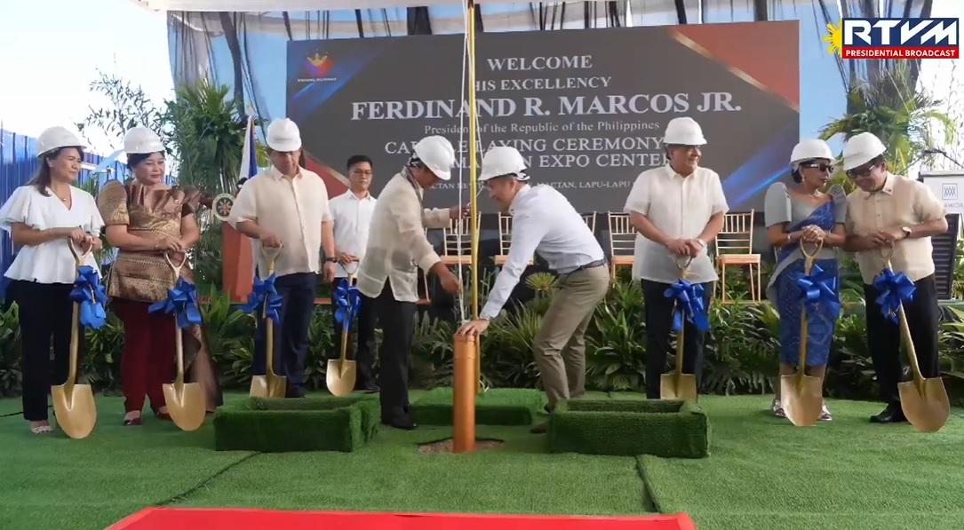Marcos at capsule laying for Mactan Expo Center