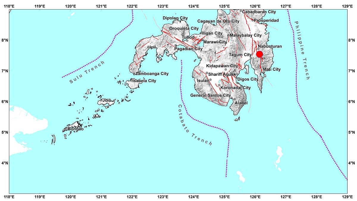 Magnitude 5.1 earthquake jolts Davao de Oro town