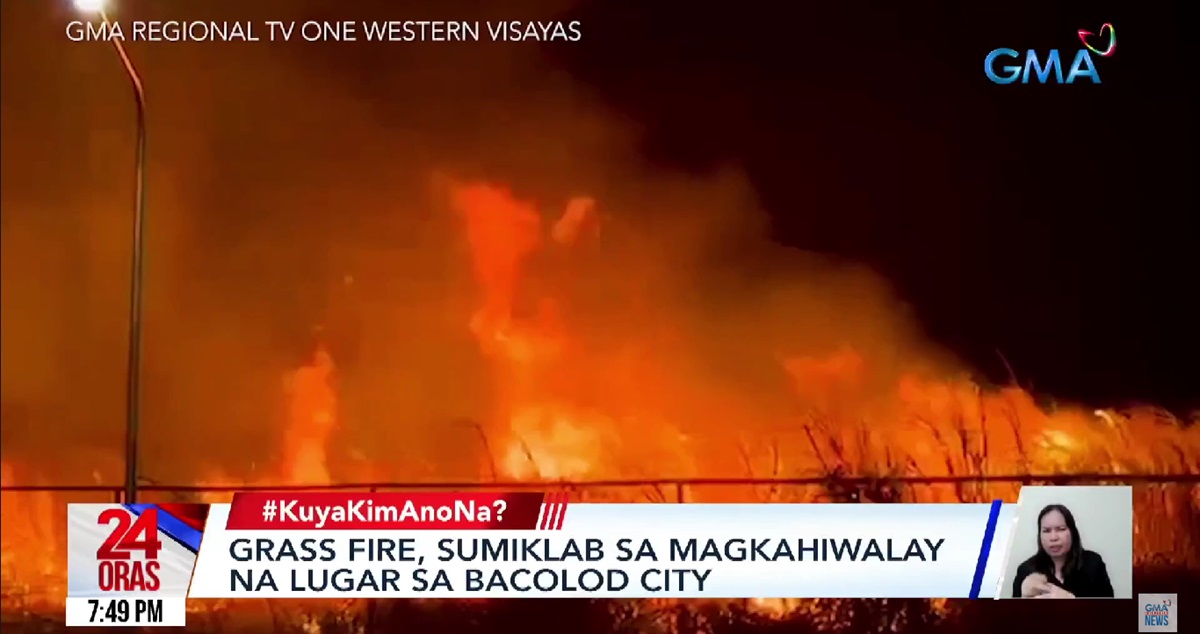 Grass fire razes 24 hectares of grassland in Bacolod City