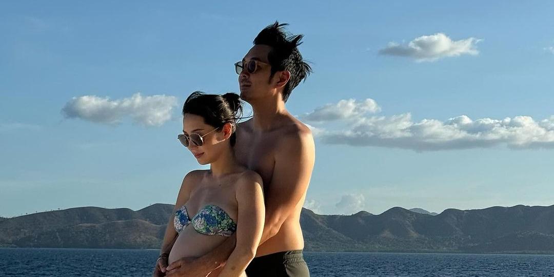 Kryz Uy flaunts growing baby bump in Palawan with husband Slater Young