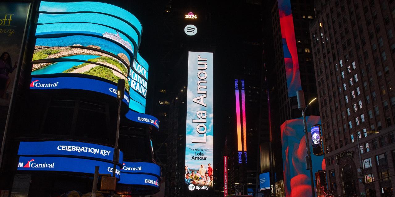 Lola Amour gets featured in Times Square billboard