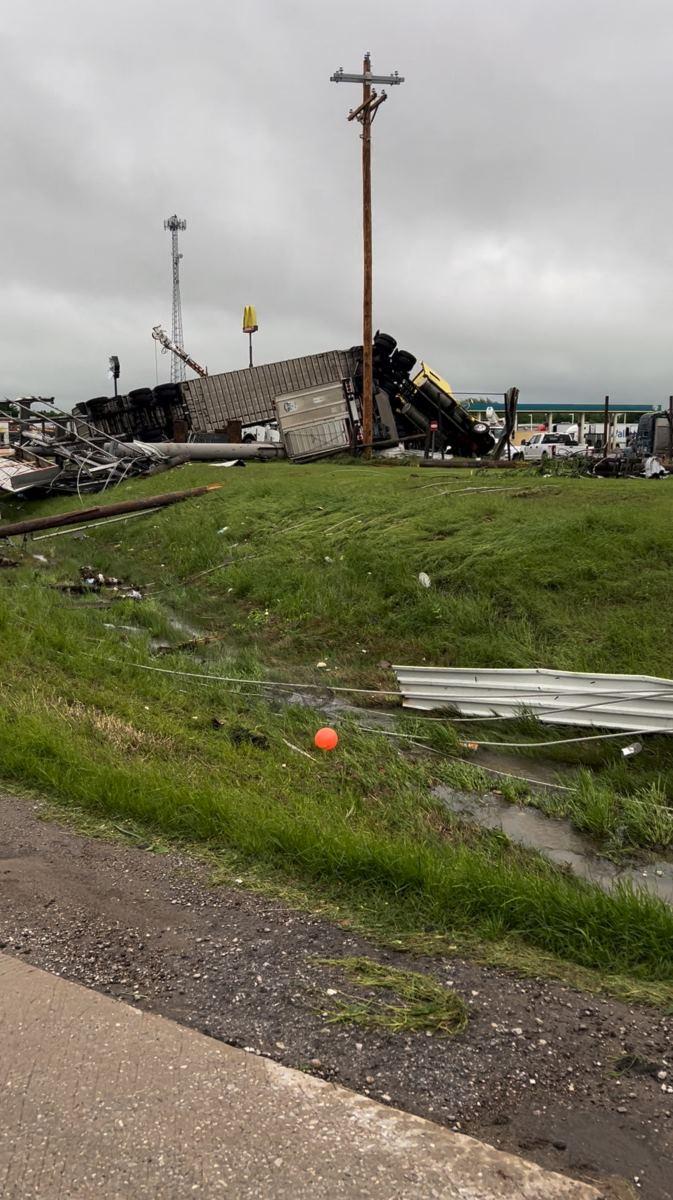 Aftermath of a tornado in Oklahoma