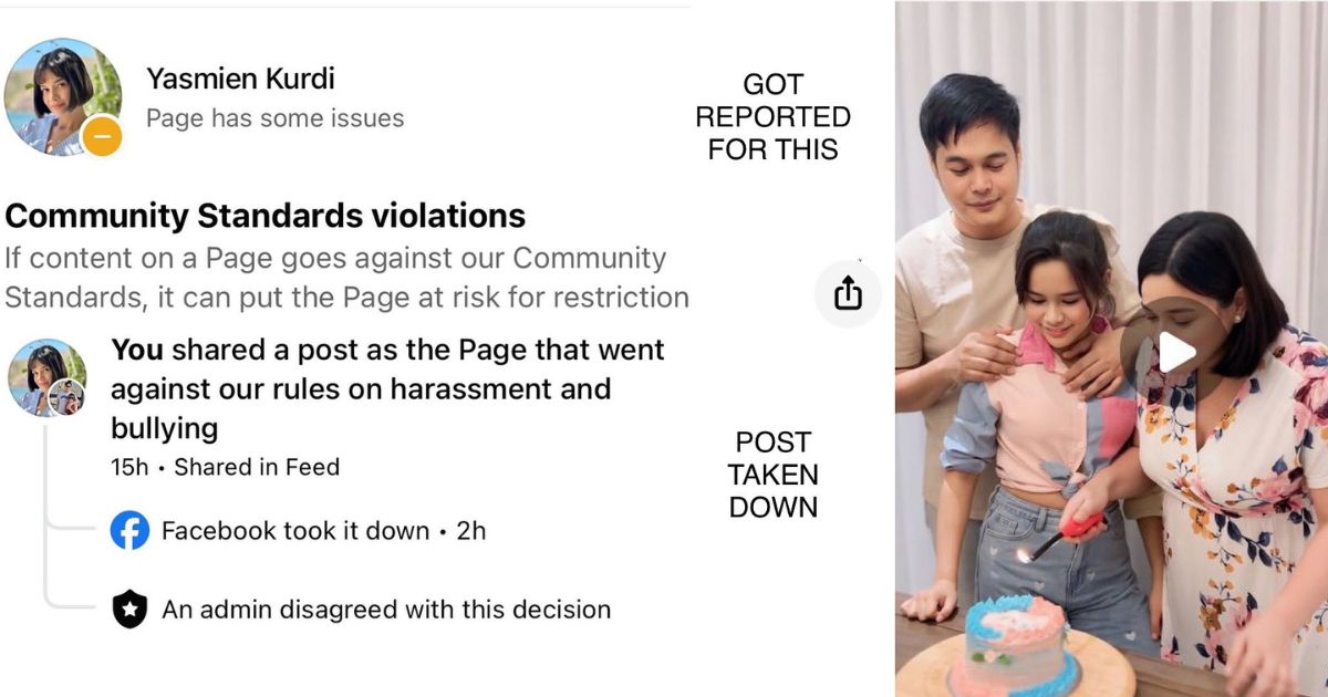 Yasmien Kurdi expresses disappointment after gender reveal video gets taken down due to 'bullying, harassment'