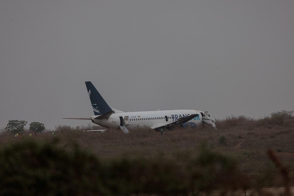 Plane skids off runway in Senegal, injuring at least 10