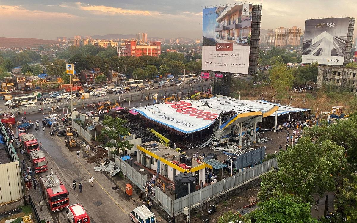 Four dead, several feared trapped under billboard in freak accident during Mumbai 