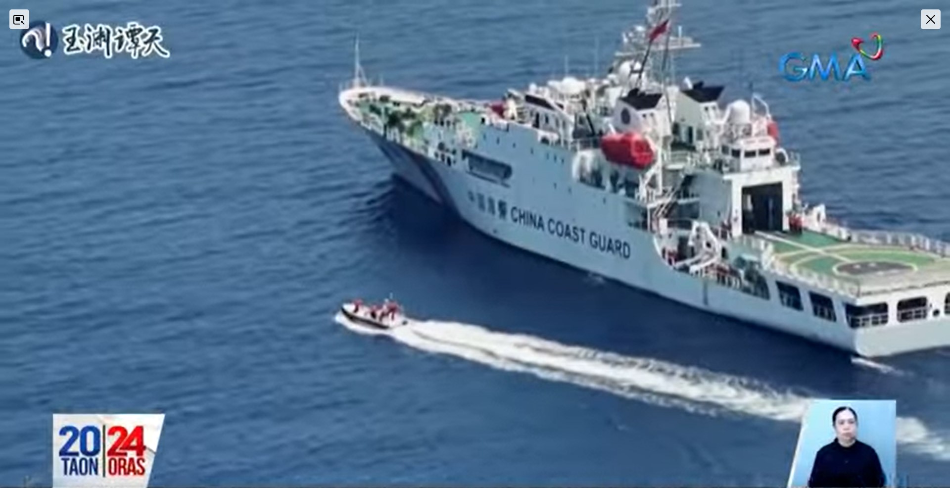 China Coast Guard conducts exercise prior to Filipino civilian convoy to Panatag Shoal